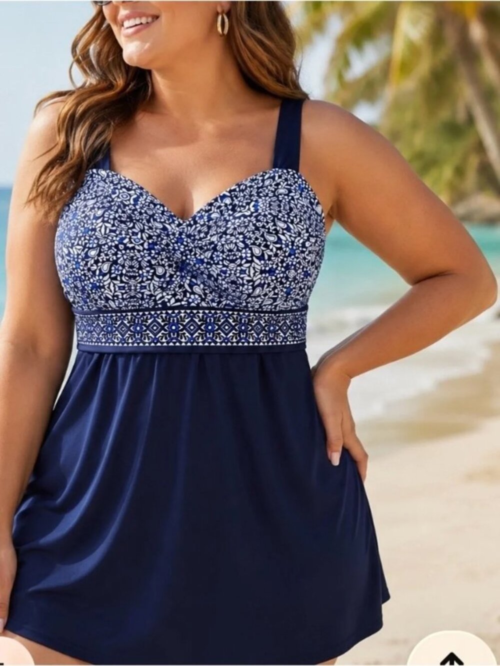 Hey, Bathing Beauty! Beautiful Lands' End 2pc Swim Dress Set